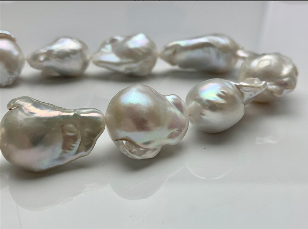 Perlas Barrocas Naturales Blancas AAA