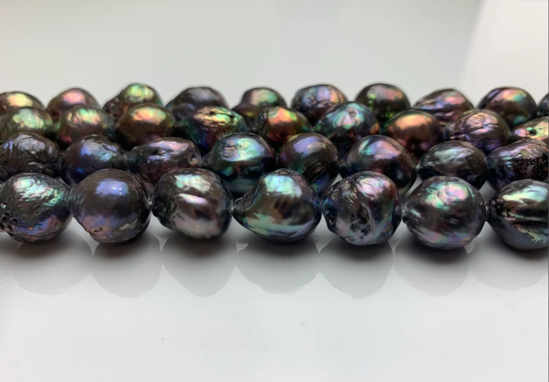Perlas negras Barroca de color arcoiris