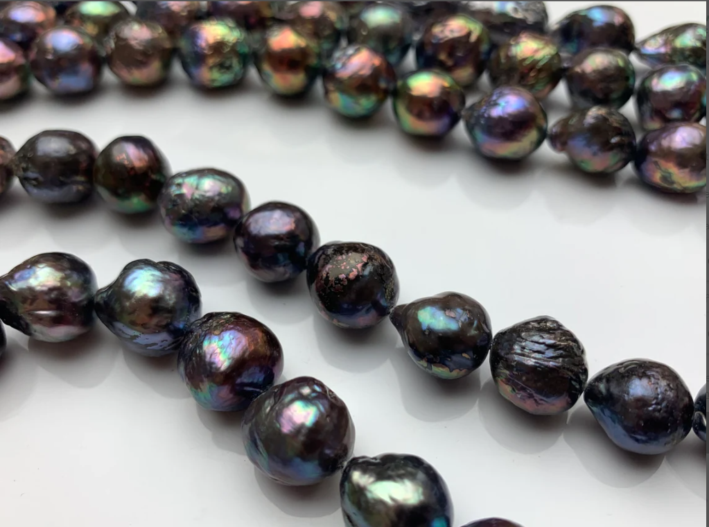 Perlas negras Barroca de color arcoiris