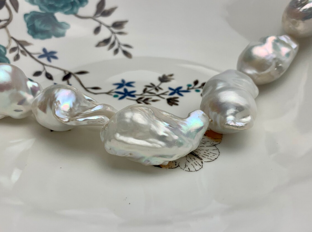 Perlas Barrocas Naturales Blancas AAA
