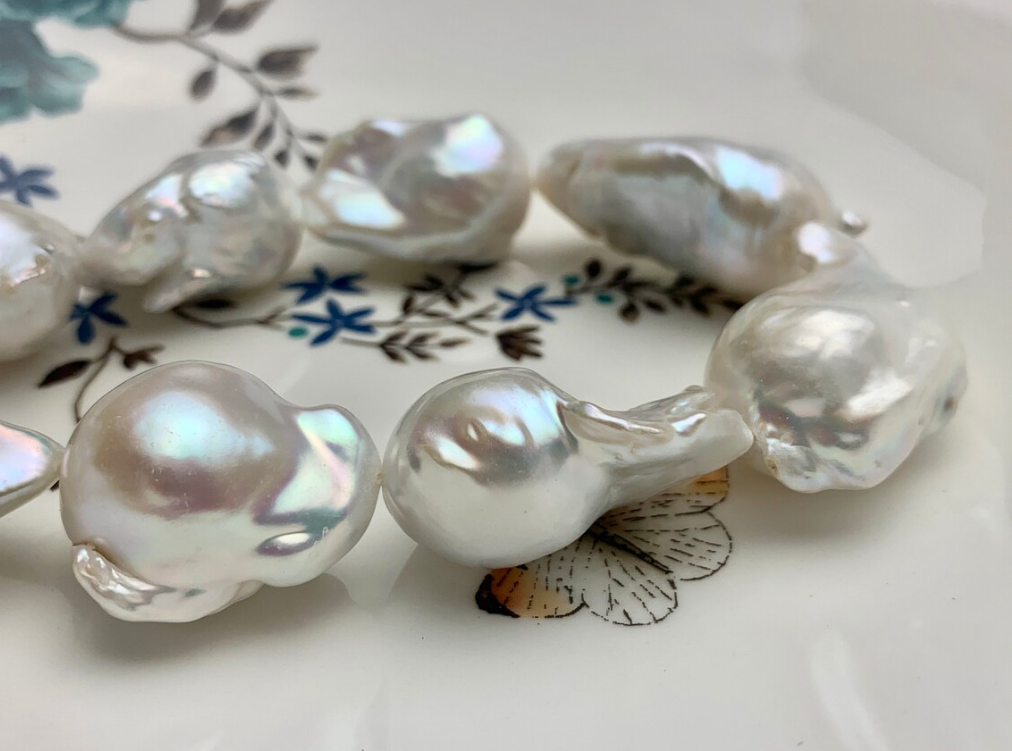 Perlas Barrocas Naturales Blancas AAA