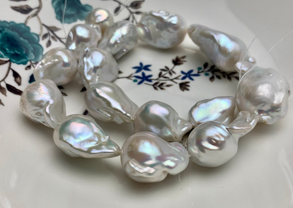 Perlas Barrocas Naturales Blancas AAA