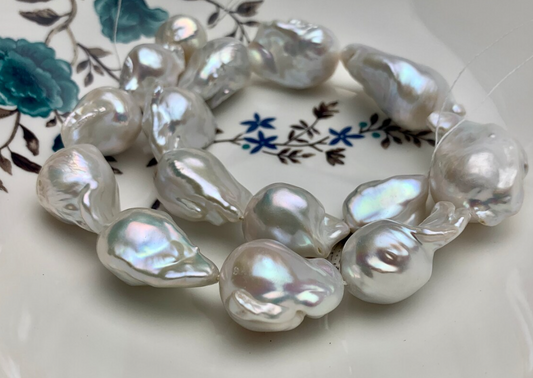 Perlas Barrocas Naturales Blancas AAA